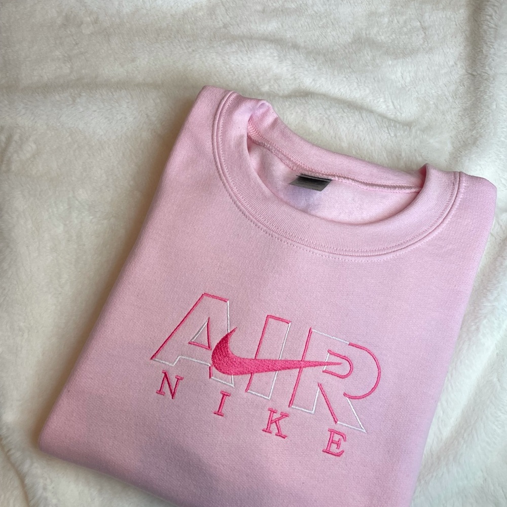 AIR NIKE Custom Embroidered Crewneck Sweater - Picture 2 of 2